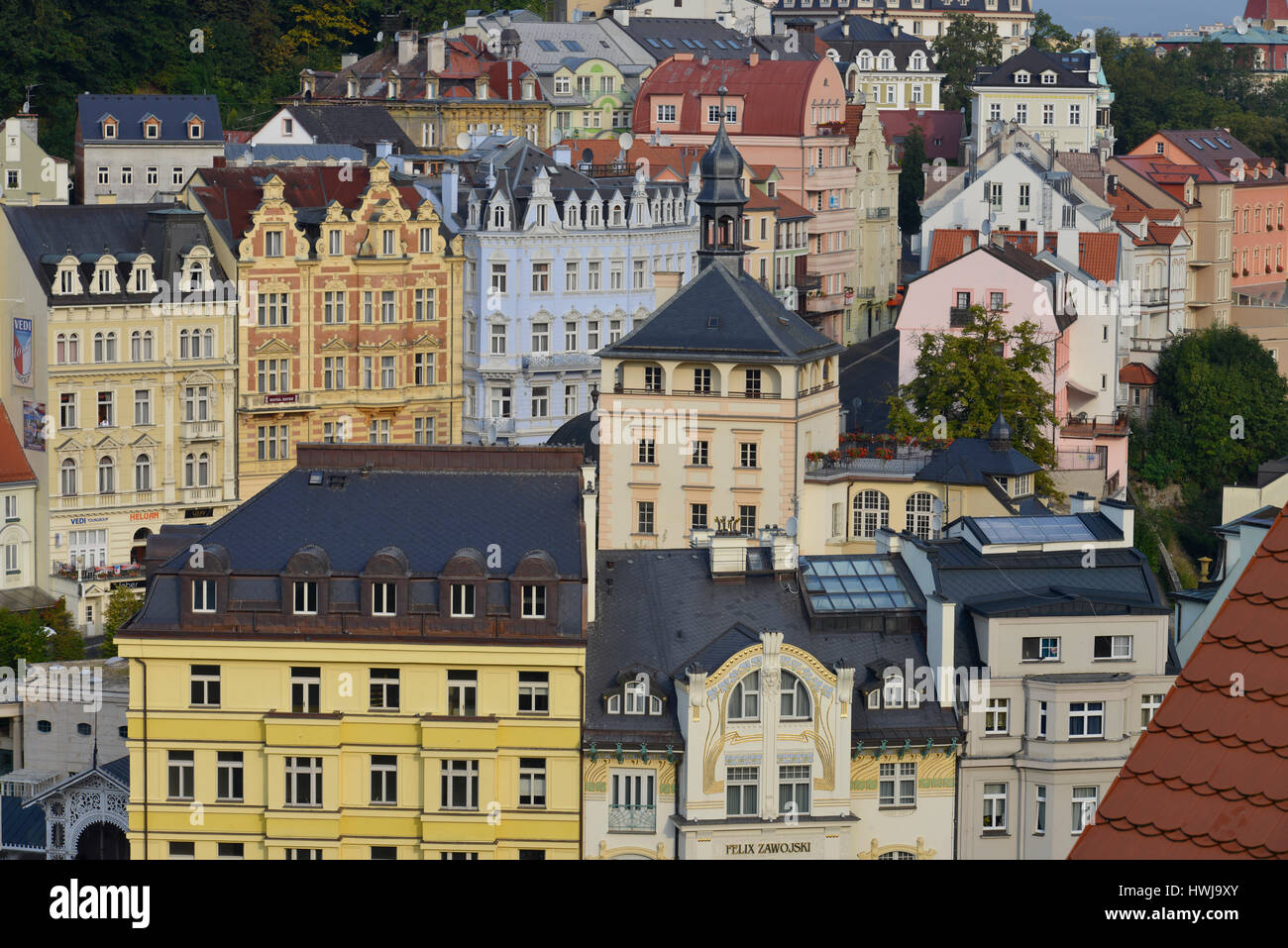 Altbauten, Kurzentrum, Karlsbad, République Tchèque Banque D'Images