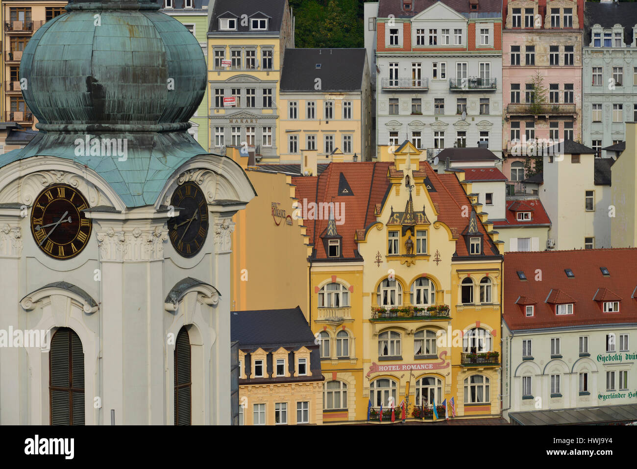 Altbauten, Kurzentrum, Karlsbad, République Tchèque Banque D'Images