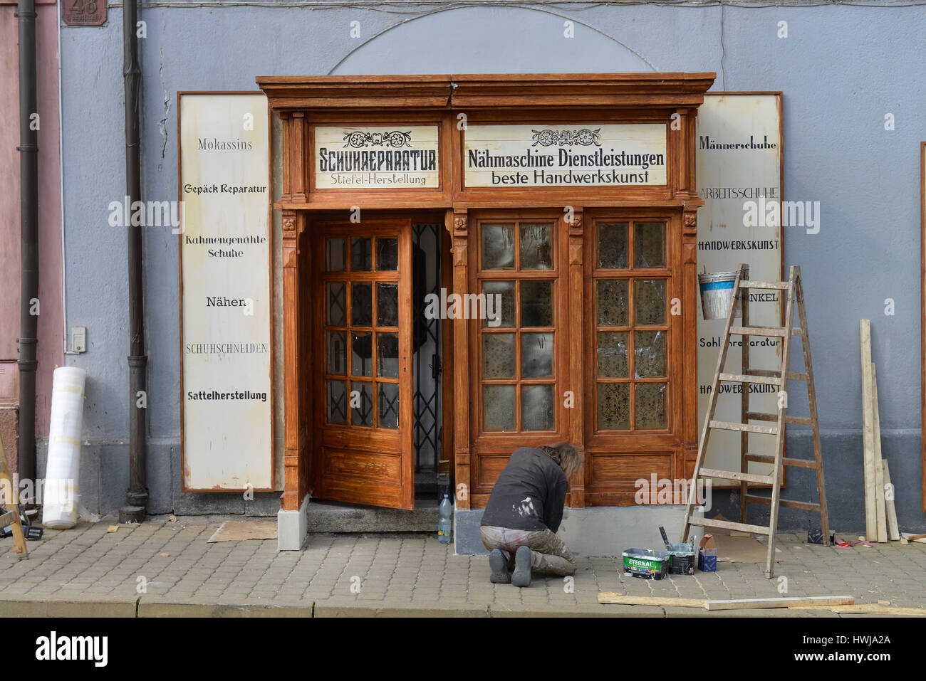 Deutsche Filmkulisse, Marktplatz, Loket, République Tchèque Banque D'Images