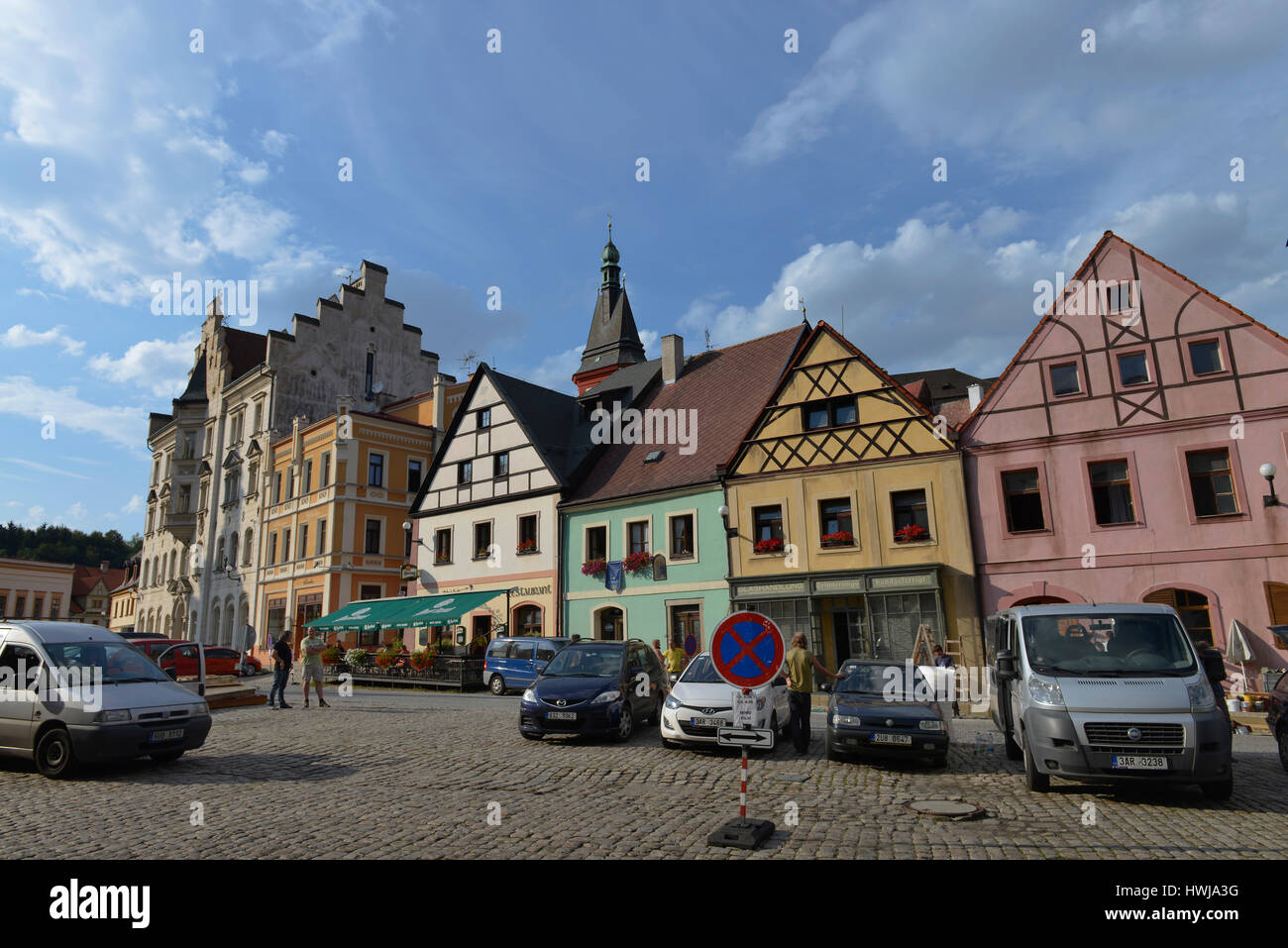 Marktplatz, Loket, République Tchèque Banque D'Images