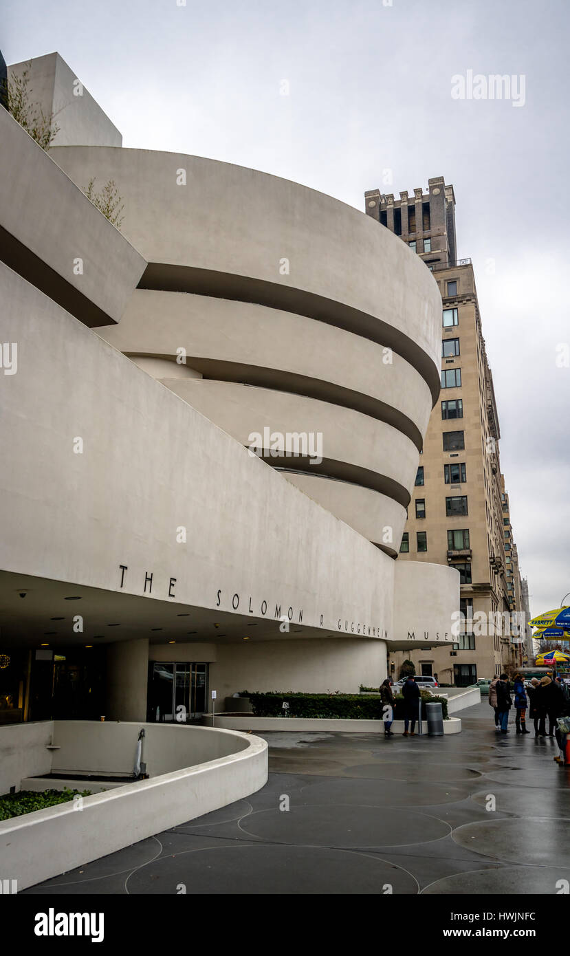 Le Musée Solomon R. Guggenheim d'art moderne et contemporain - New York, USA Banque D'Images