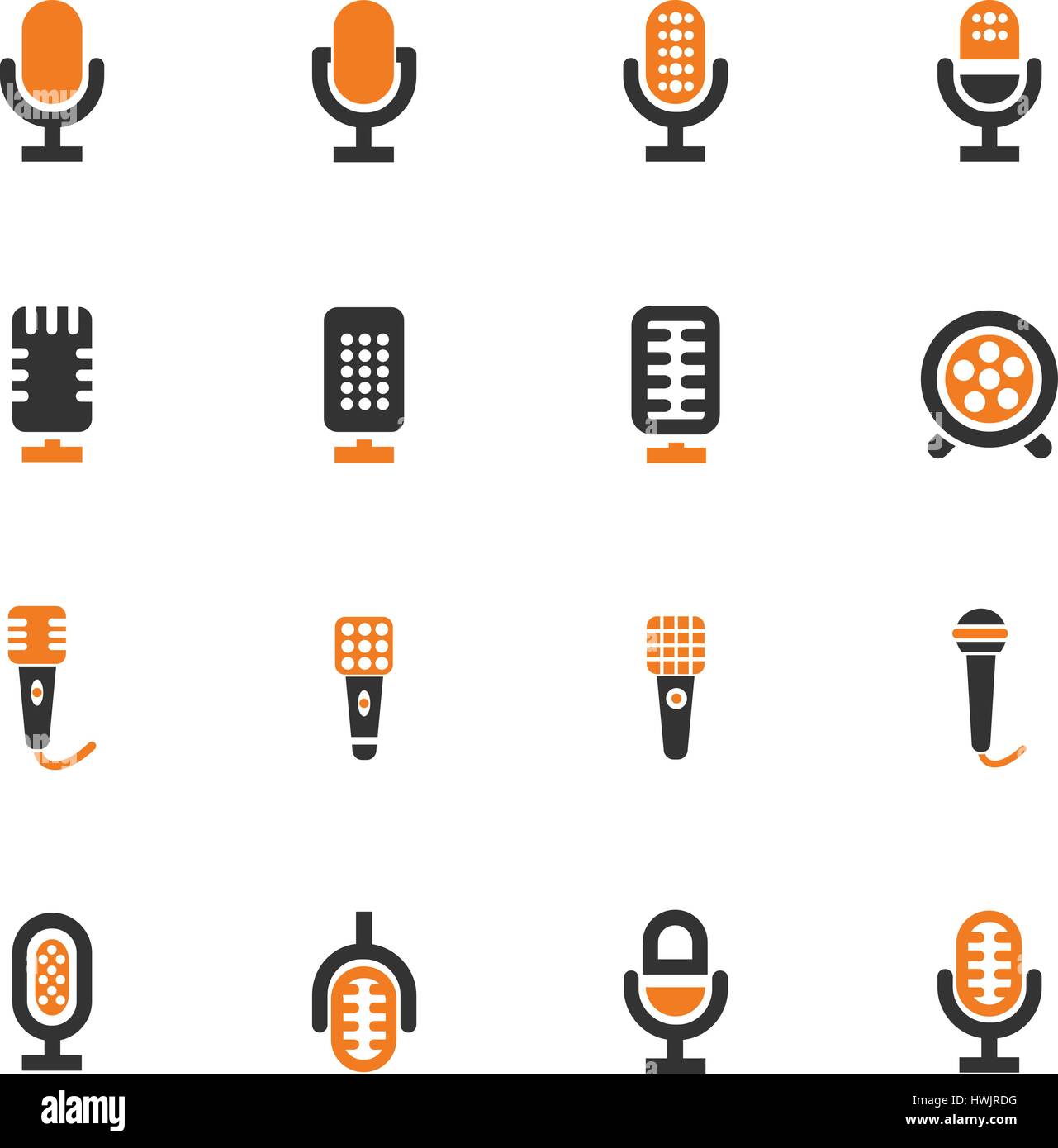 L'icône microphone fixé pour les sites web et l'interface utilisateur Illustration de Vecteur