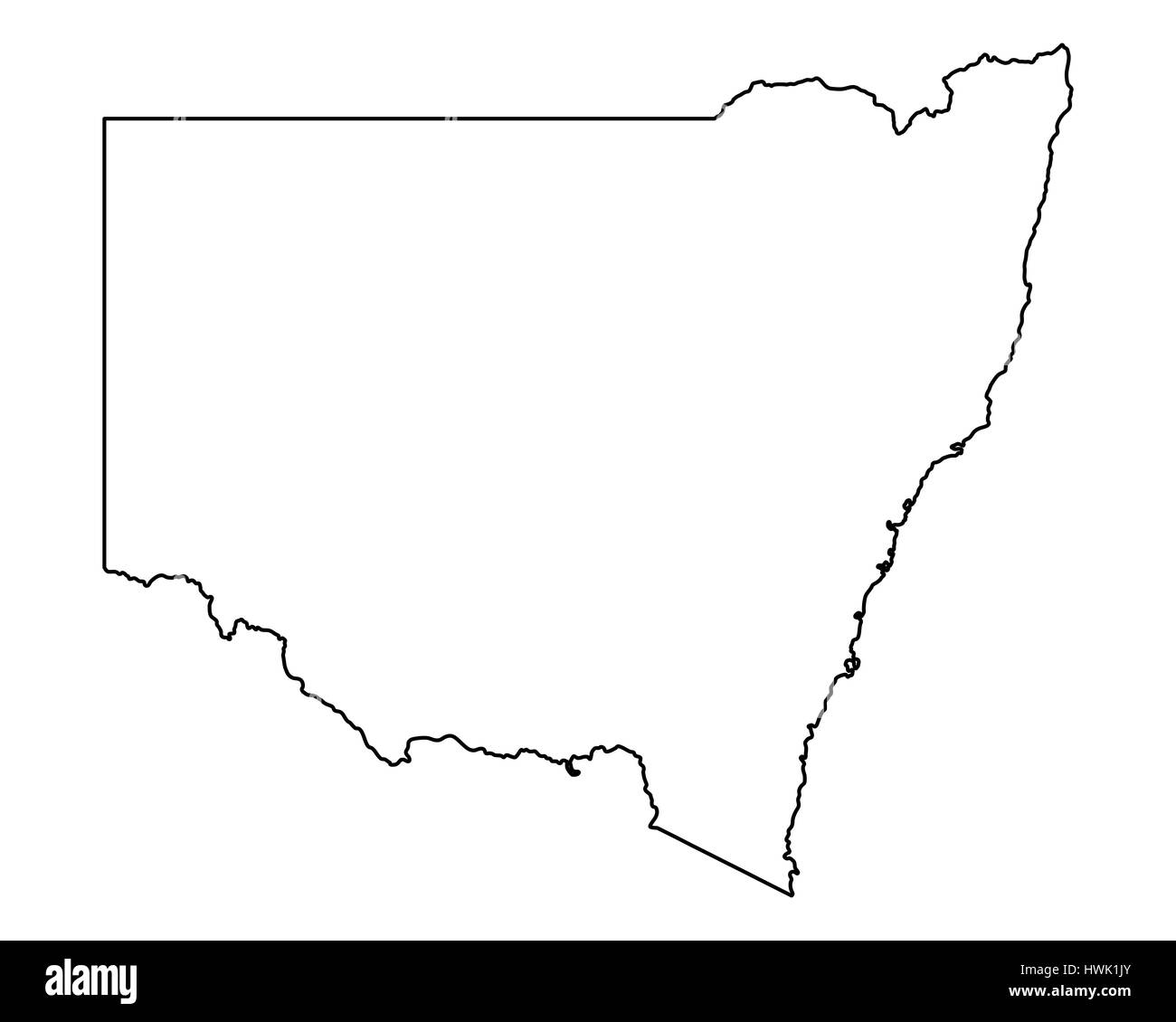 Carte de la Nouvelle Galles du Sud Banque D'Images