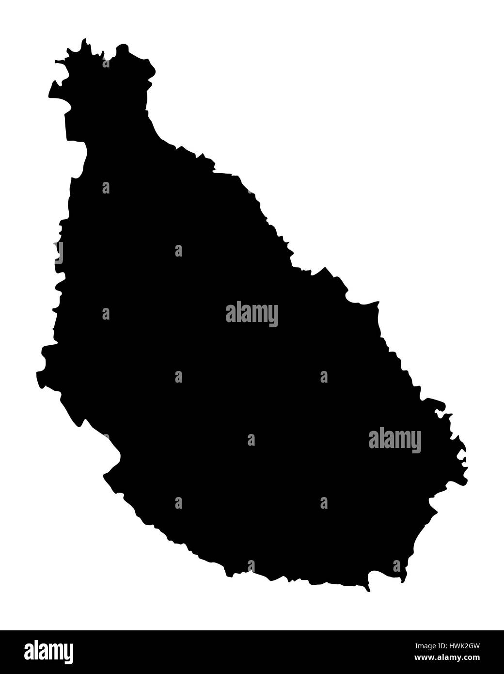 Carte de Santiago Banque D'Images