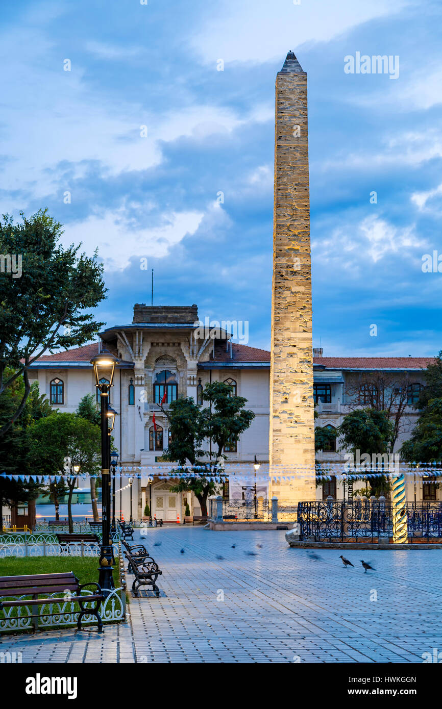 Colonne de Constantin Porphyrogénète, hippodrome, Istanbul, Turquie Banque D'Images