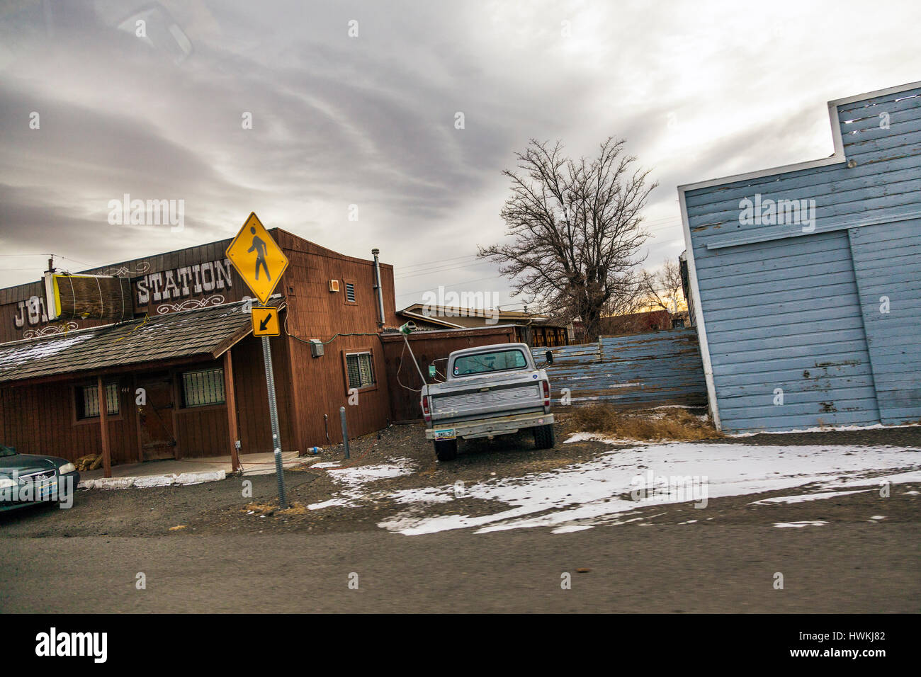 La petite ville de Nixon sur l'interstate 447 dans le désert du Nevada USA Ouest Banque D'Images