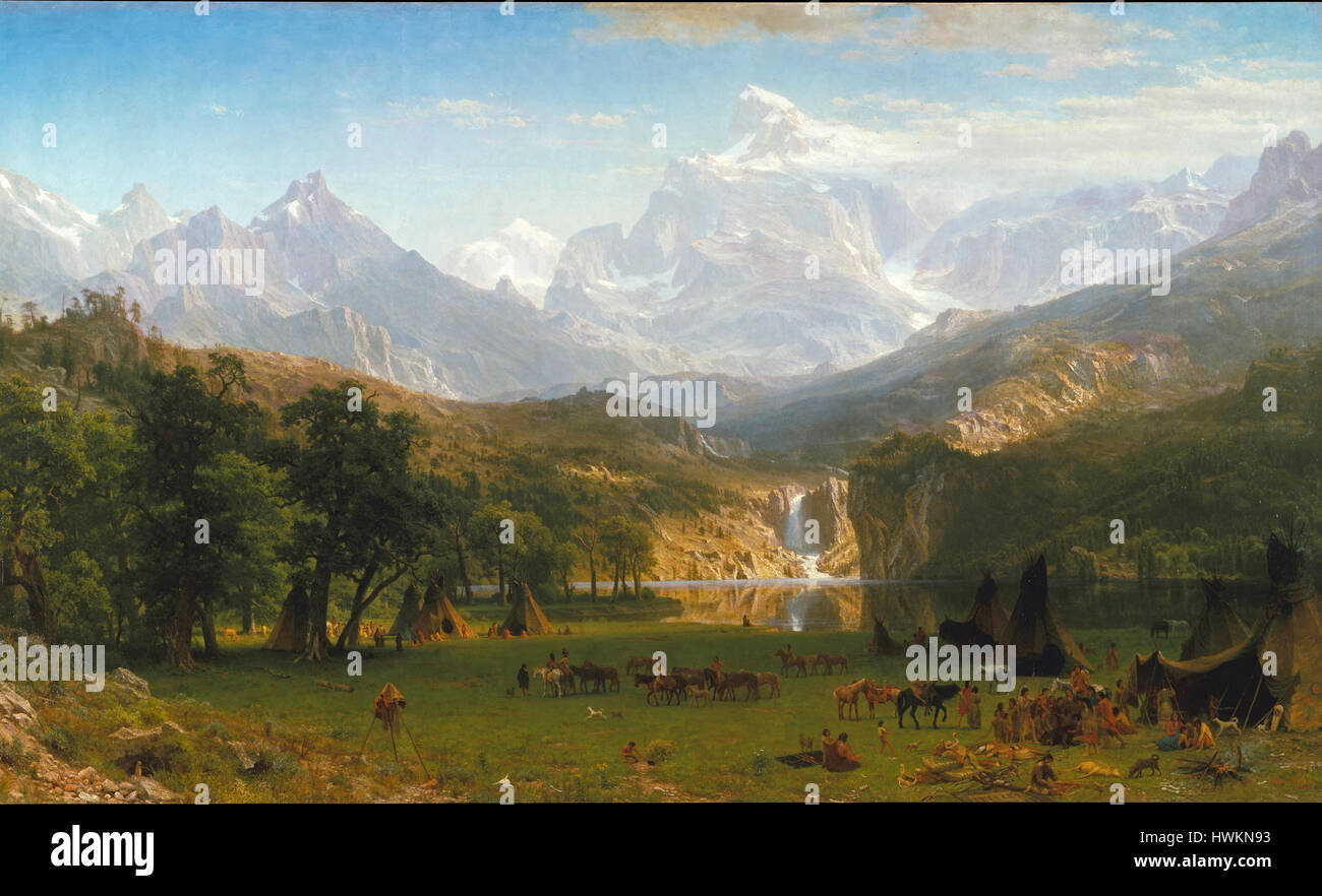 Les montagnes Rocheuses, Lander's Peak, par Albert Bierstadt Banque D'Images