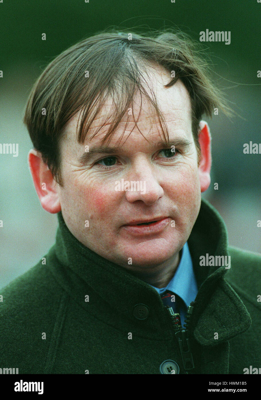 Entraîneur de chevaux de course John White 27 Janvier 1995 Banque D'Images