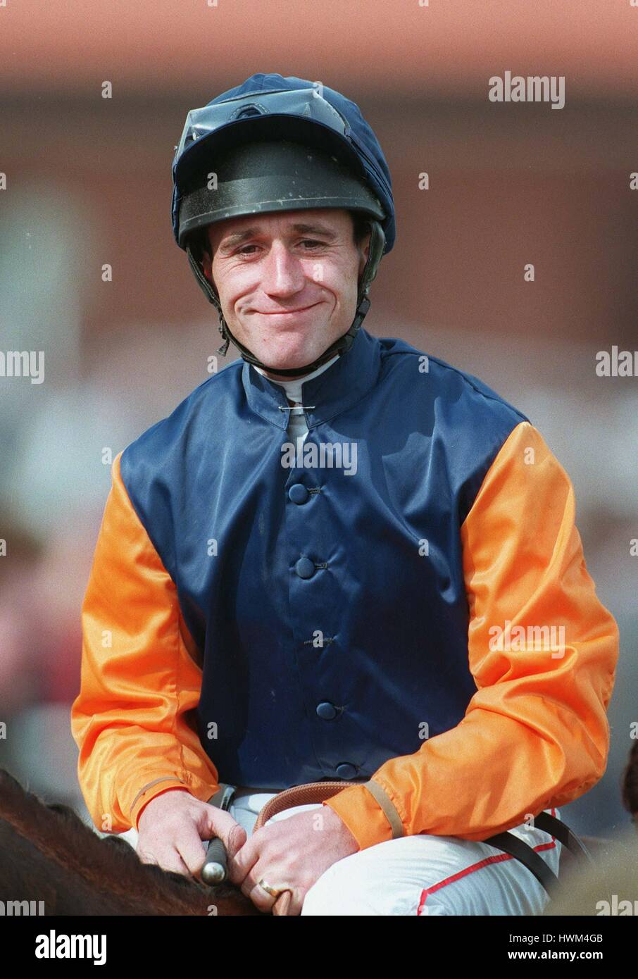 J. F. EGAN JOCKEY 19 Avril 1996 Banque D'Images
