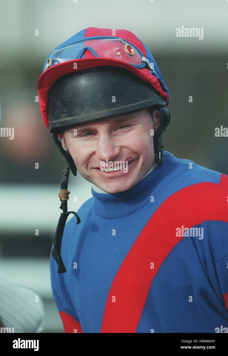KENNETH JOHNSON JOCKEY 14 Février 1997 Banque D'Images