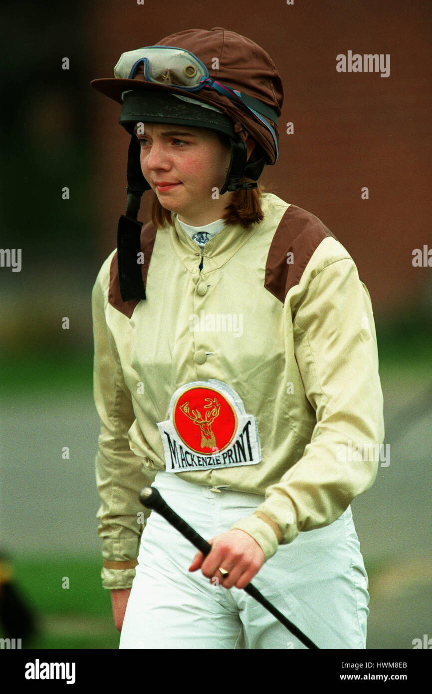 GEMMA JONES JOCKEY 24 Février 1998 Banque D'Images