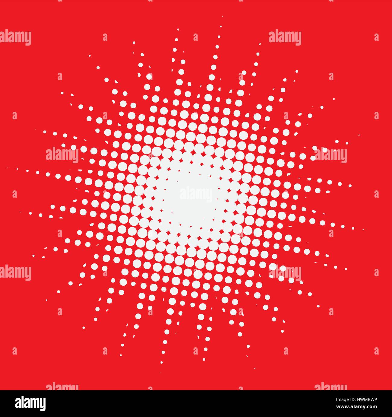 Points blancs en forme d'étoile sur fond rouge Illustration de Vecteur
