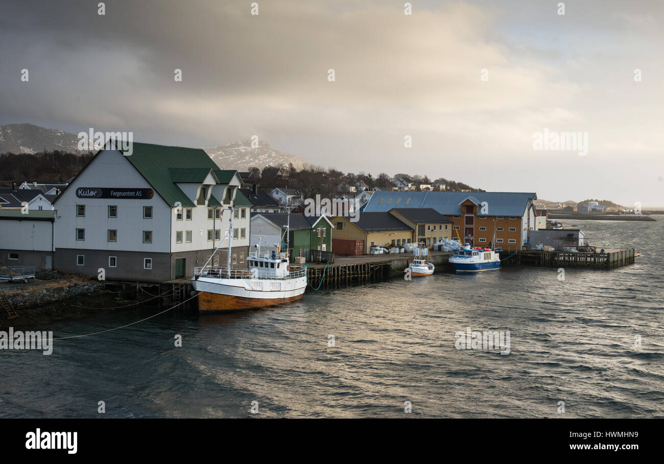 Bronnoysund Norvège Harbour Banque D'Images