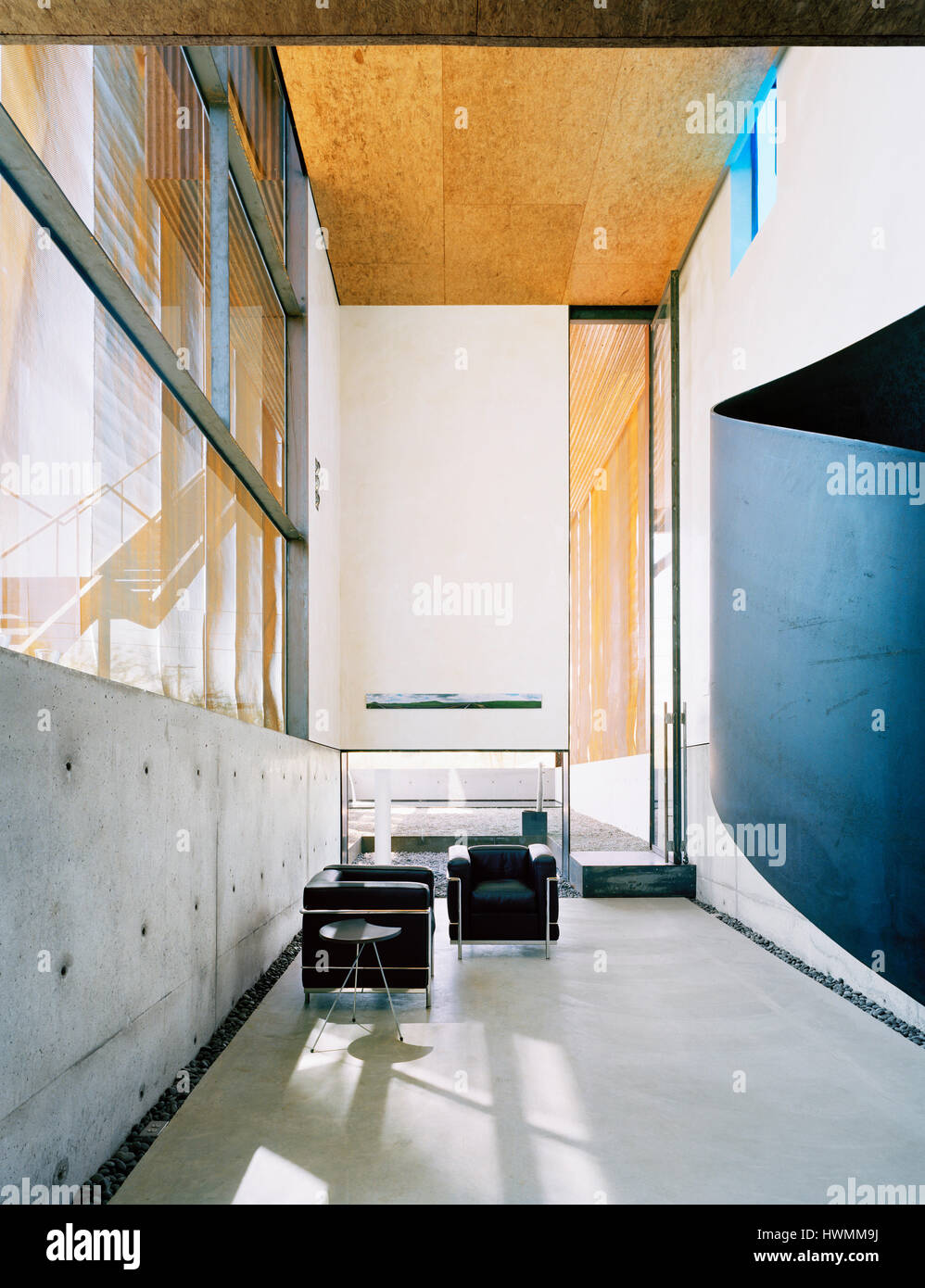 L'intérieur, au rez-de-chaussée. Xeros House, Phoenix, United States. Architecte : Blank Studio, 2006. Banque D'Images