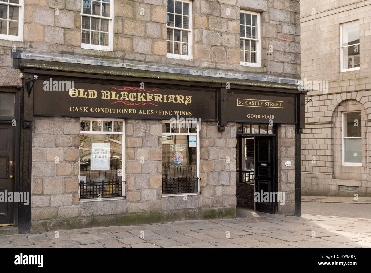 Vieille Pub Blackfriars, Castlegate, Aberdeen, Écosse, Royaume-Uni Banque D'Images