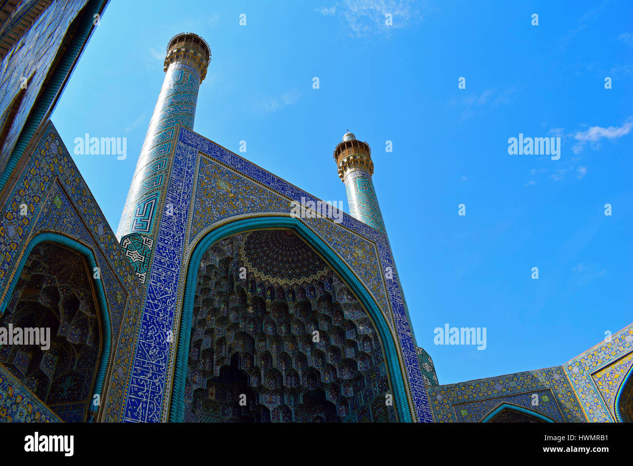 La mosquée du Shah est considéré comme un des chefs-d'architecture iranienne et un excellent exemple de l'architecture de l'époque islamique d'Iran Banque D'Images