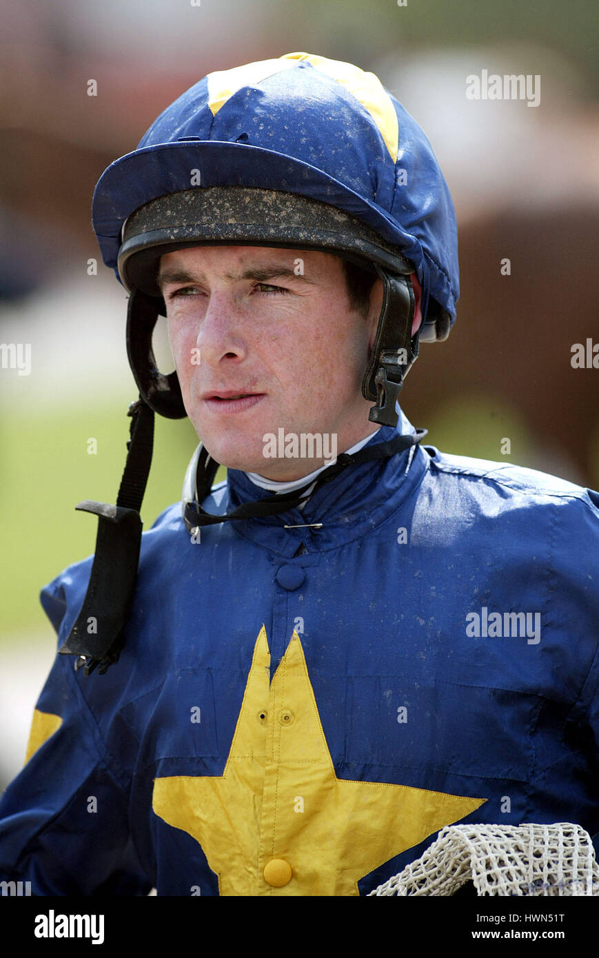 ROBERT WINSTON JOCKEY SOUTHWELL RACECOURSE SOUTHWELL 12 Avril 2002 Banque D'Images