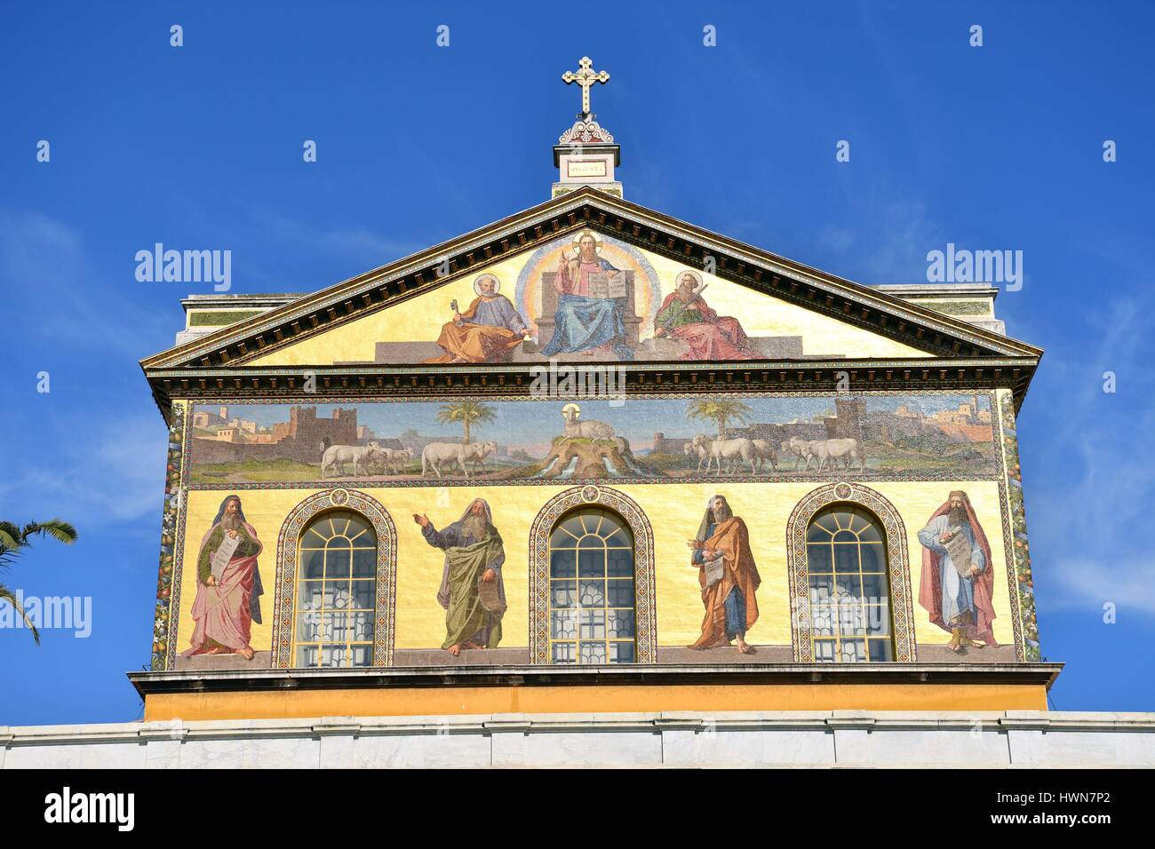 L'Italie, Lazio, Rome, centre historique classé au Patrimoine Mondial par l'UNESCO, la Basilique de Saint Paul Hors les Murs (la basilique de San Paolo fuori le mura) Banque D'Images