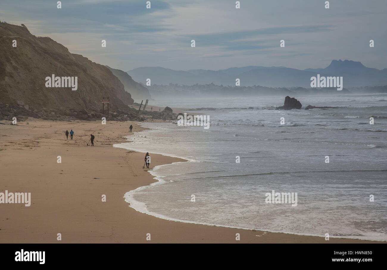 France, Pyrénées Atlantique, Pays Basque, Biarritz, côte de la Milady Banque D'Images