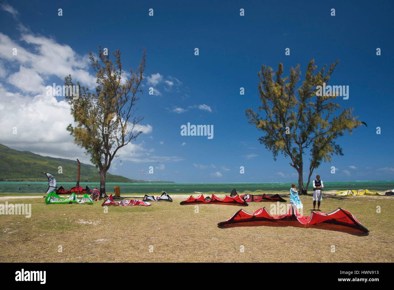 L'Ile Maurice, dans l'ouest de l'Île Maurice, le Morne Peninsula, planches Banque D'Images