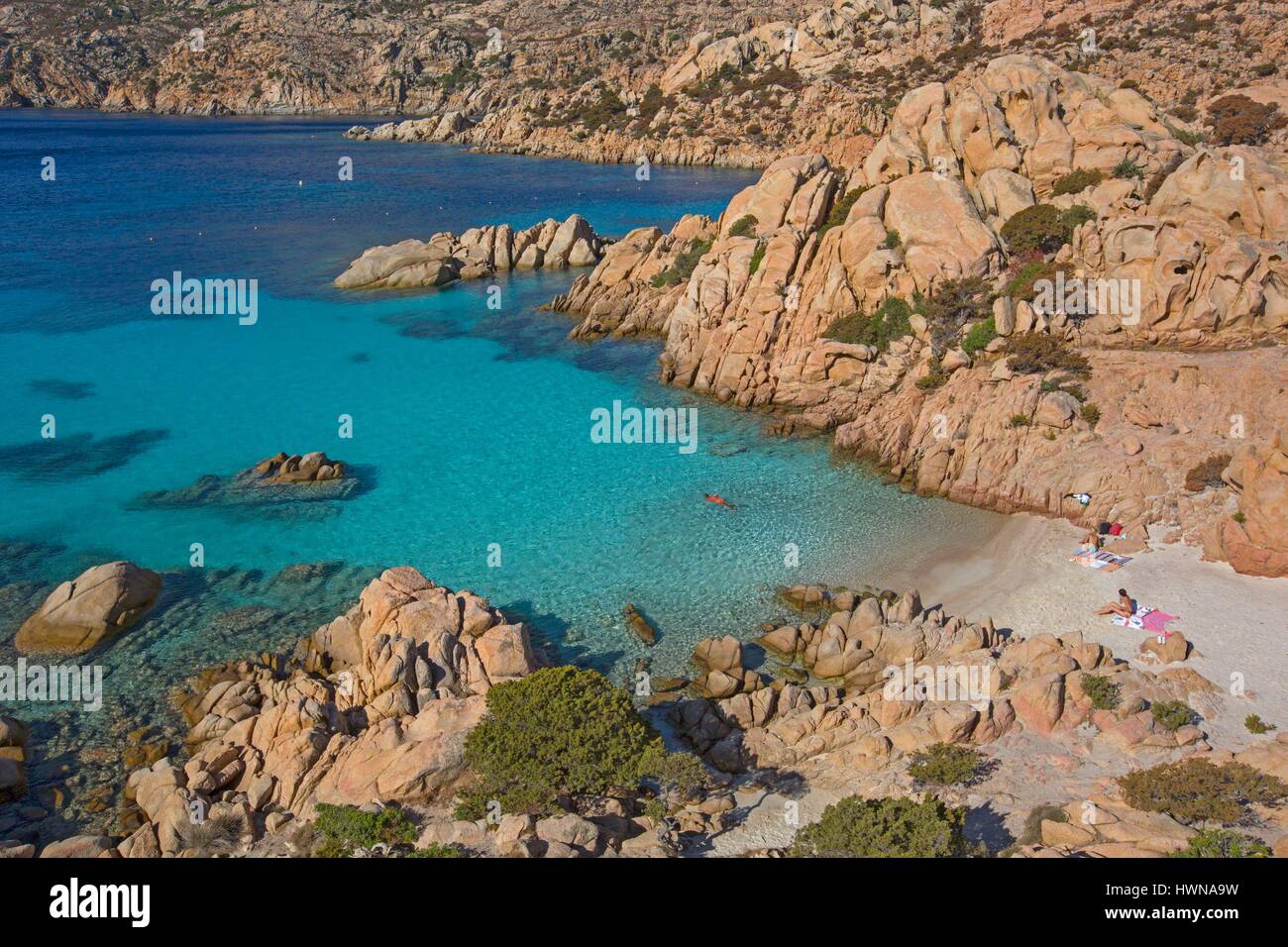 L'Italie, la Sardaigne, l'archipel de La Maddalena, l'île de Caprera, Cala Coticcio Banque D'Images