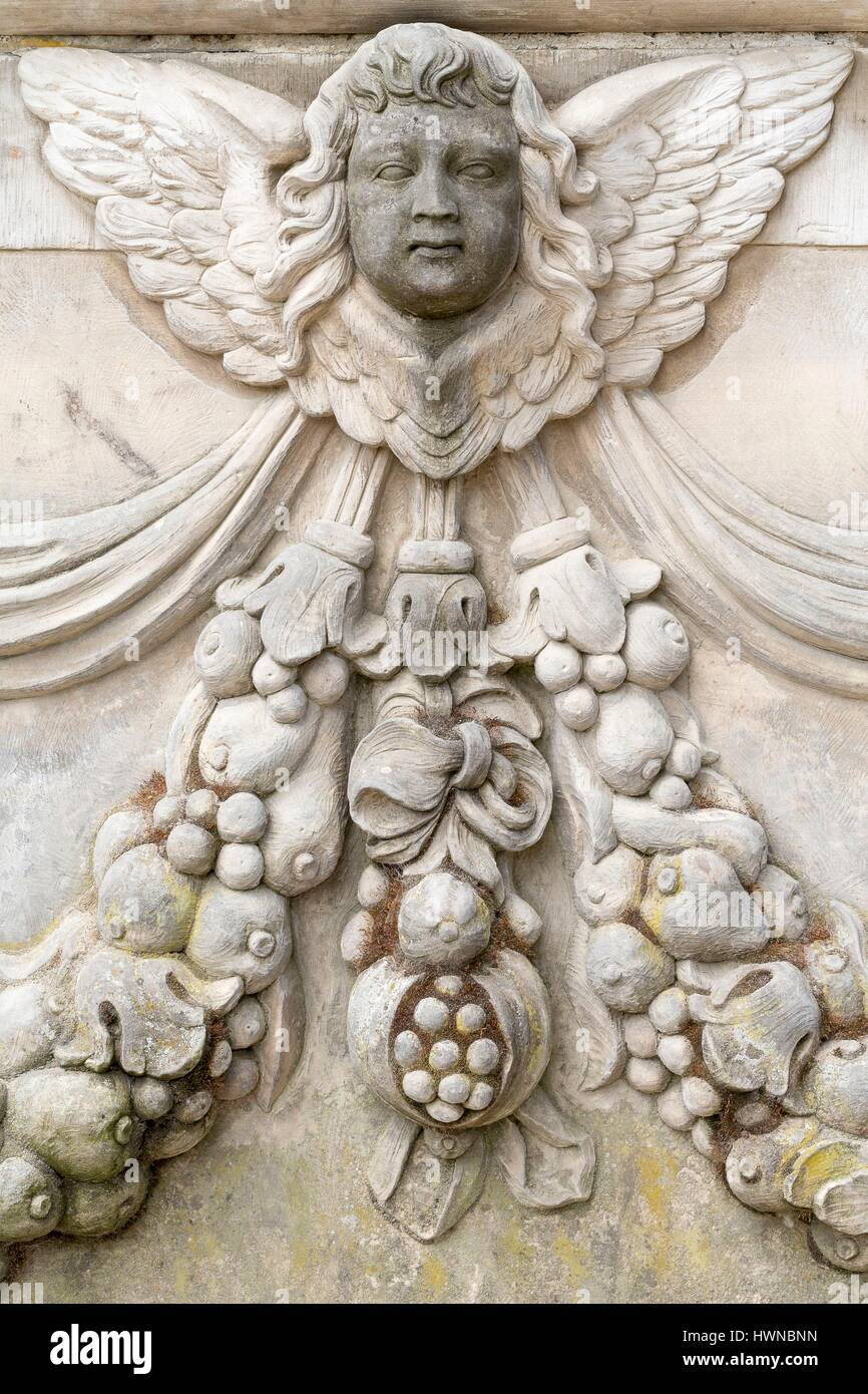 Le Danemark, la Nouvelle-Zélande, Copenhague, château de Rosenborg (17e siècle), détail d'une frise Banque D'Images