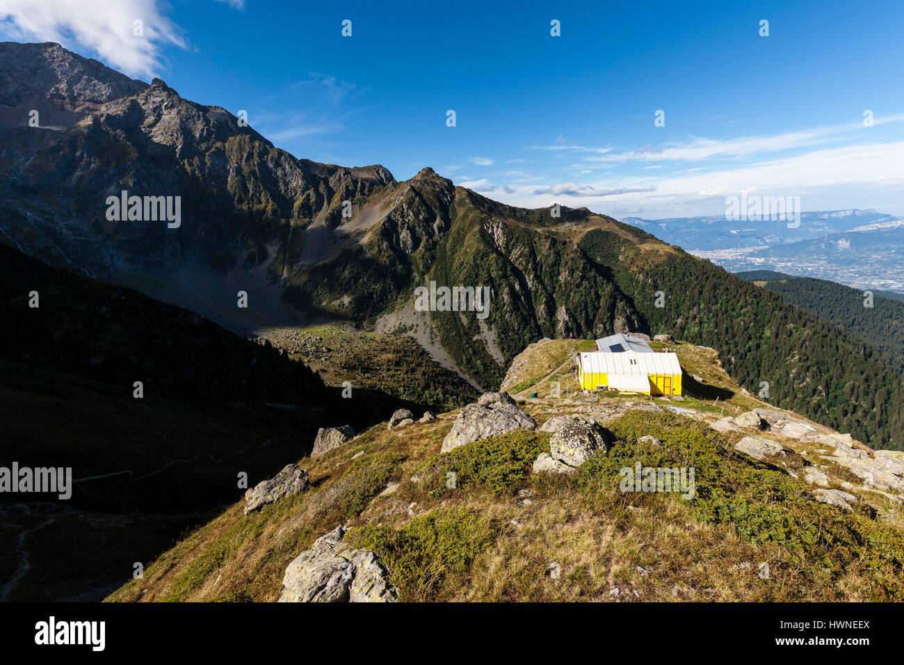 La France, l'Isère, le massif de Belledonne, le refuge Jean Collet Photo  Stock - Alamy