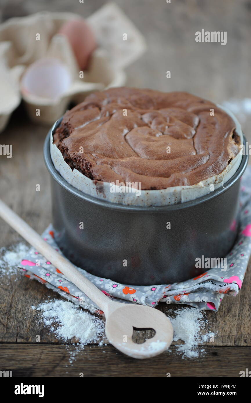 Gateau chocolat cardamome Banque D'Images