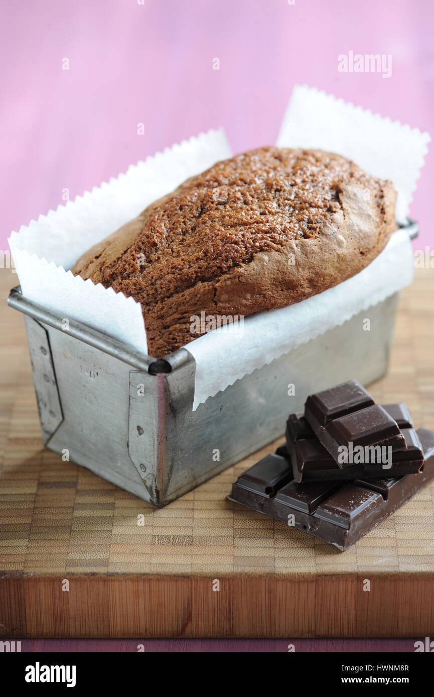 Gâteau léger au chocolat Banque D'Images