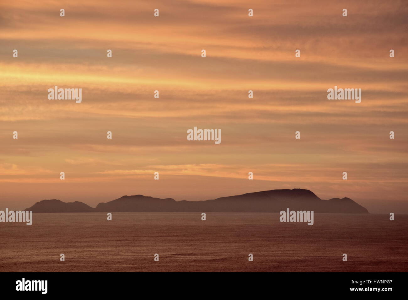 Voir l'île de San Lorenzo de Barranco dans le sud de Lima, Pérou Banque D'Images