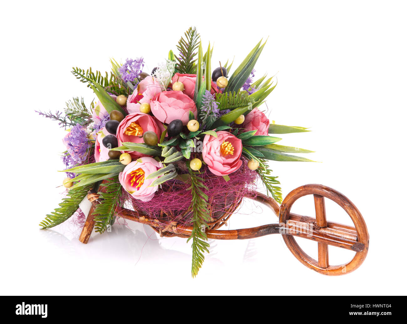 Arrangement de fleurs pour la décoration de fête Banque D'Images