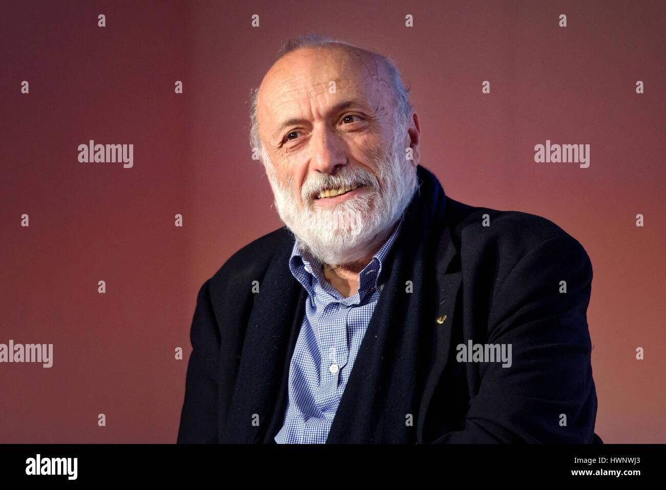 Carlo Petrini fondateur de Slow Food Crédit © Luciano Movio/Sintesi/Alamy Stock Photo Banque D'Images