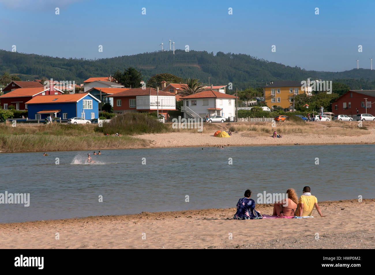 Lagune d'UNE Frouxeira, Valdovino, province de la Corua, région de Galice, Espagne, Europe Banque D'Images