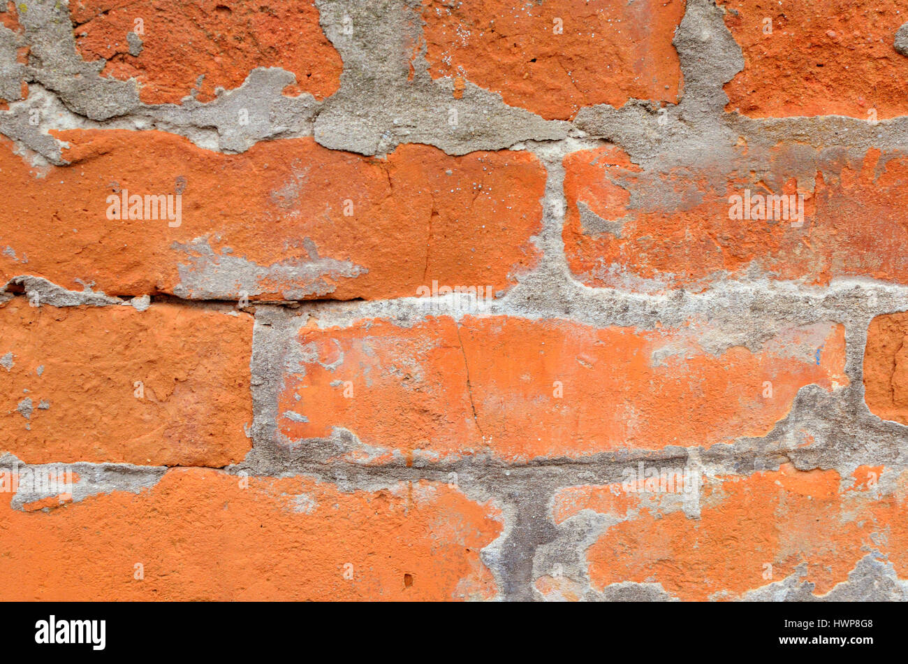 Fragment de mur en briques anciennes close-up Banque D'Images