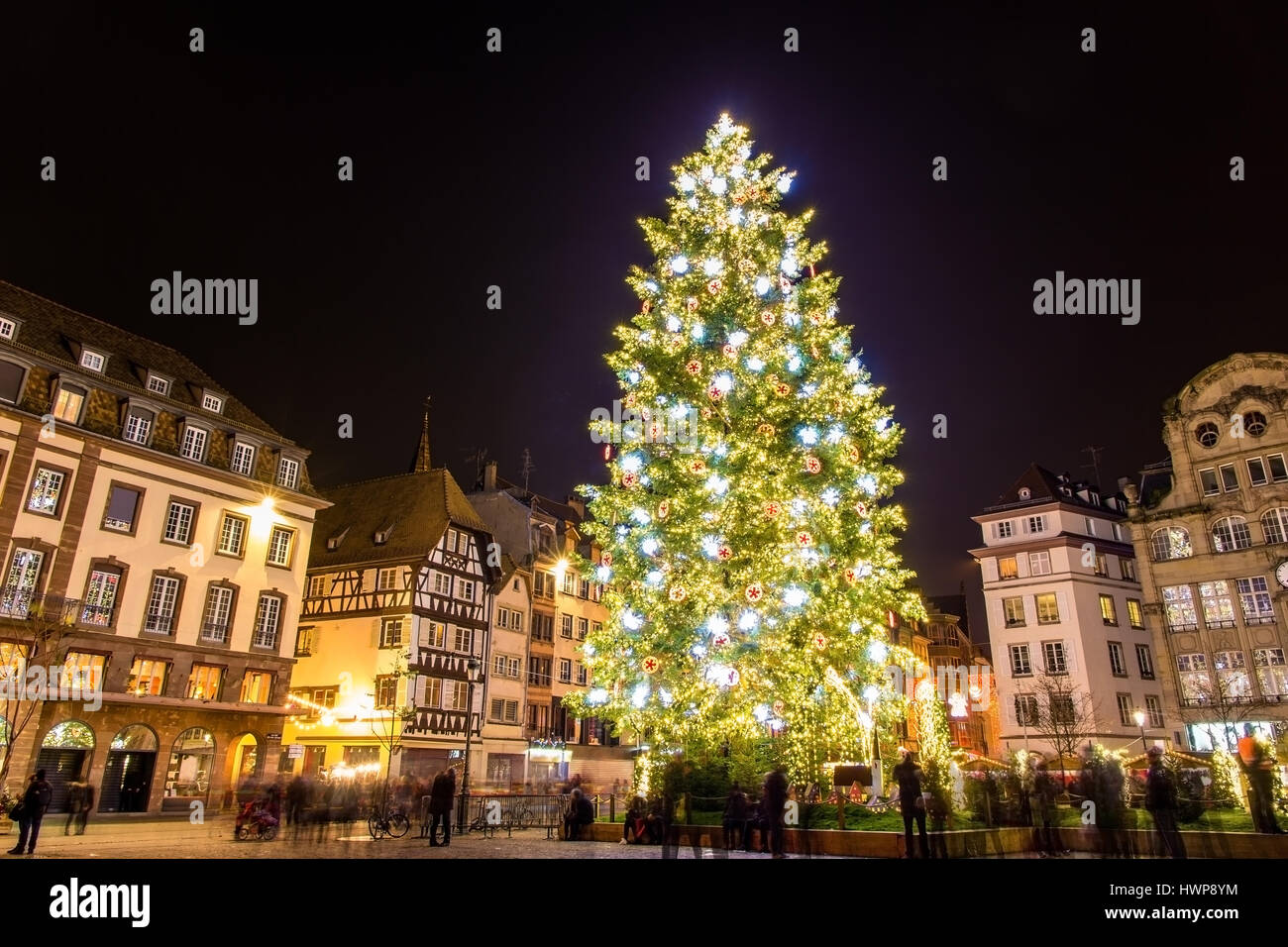 Arbre de Noël à Strasbourg, capitale de Noël". 2014 - Als Banque D'Images