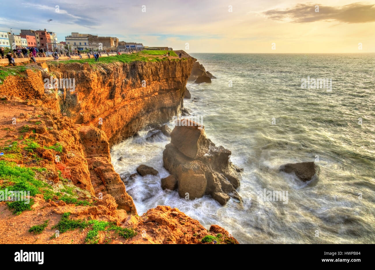 Côte atlantique à la ville de Safi au Maroc Banque D'Images