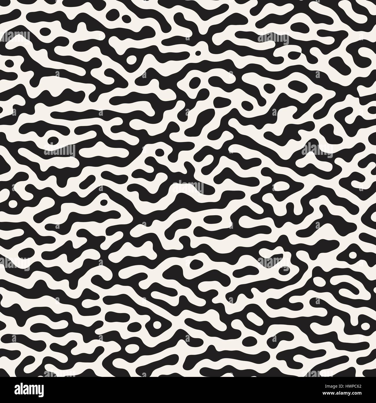 Vector Grunge sans motif. Le noir et blanc des formes organiques. Taches malpropre de texture. Illustration de Vecteur