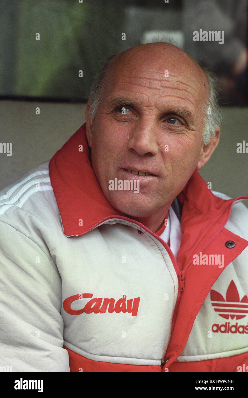 Le Liverpool FC est Ronnie Moran. Banque D'Images