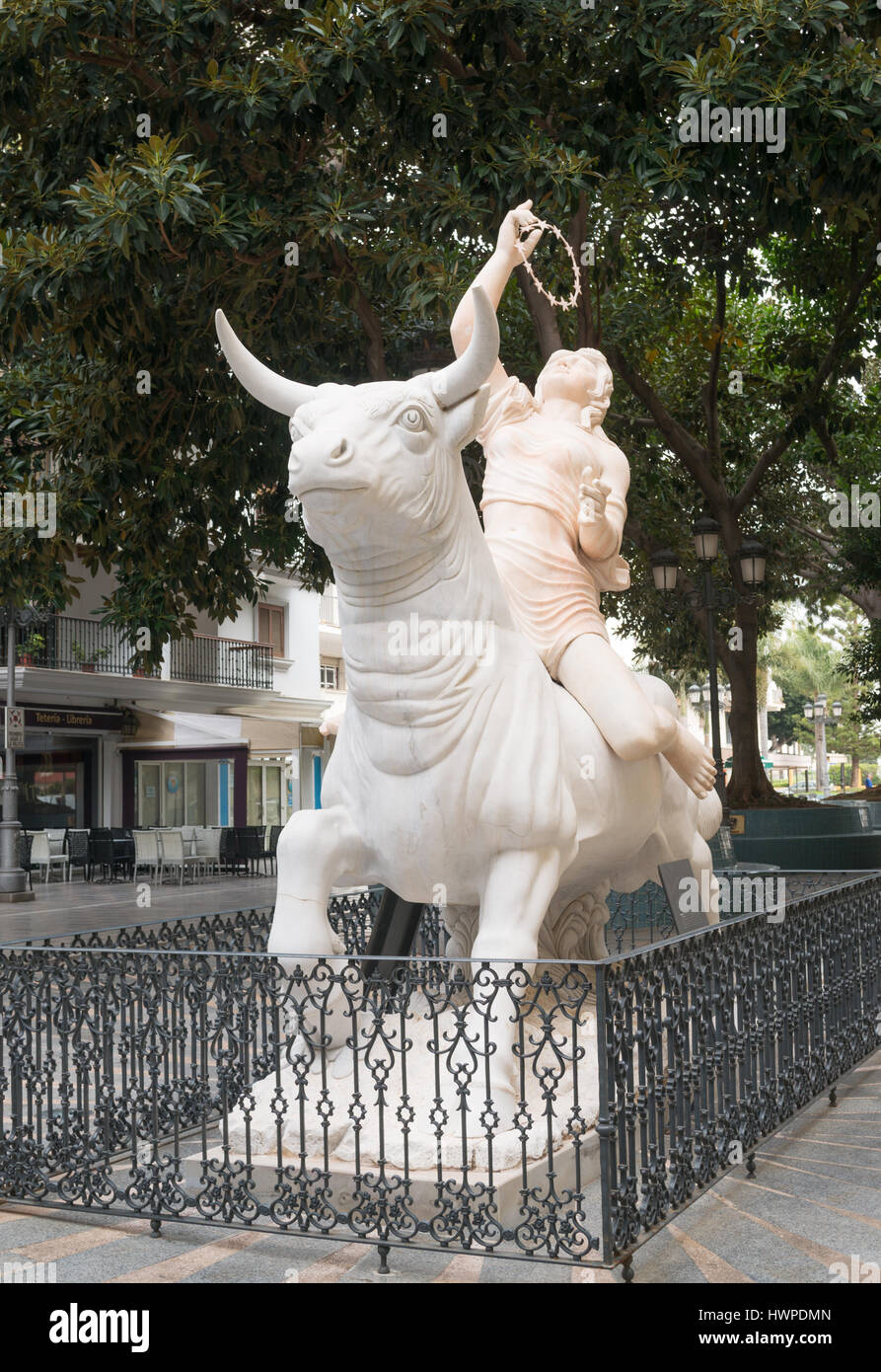 Zeus et Europa, Monument de l'Europe, Madrid, Andalousie, Espagne Banque D'Images