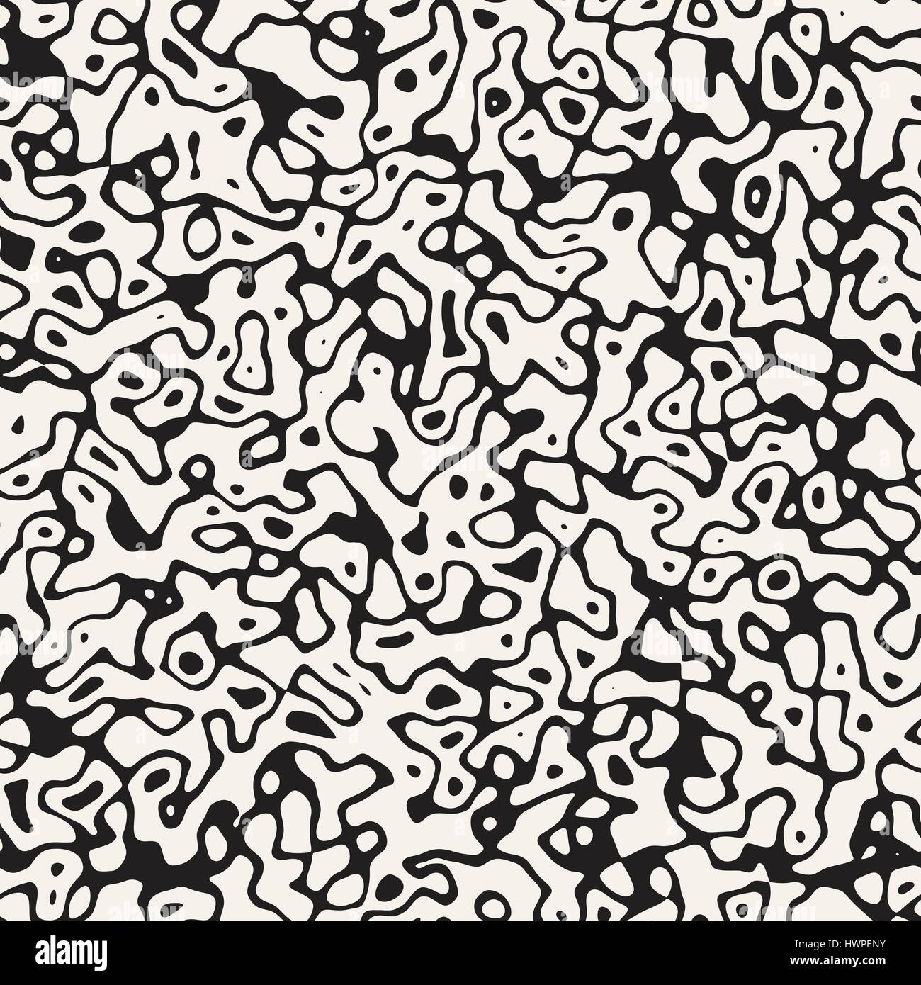 Grunge Texture bruit abstrait. Seamless Vector motif en noir et blanc. Illustration de Vecteur