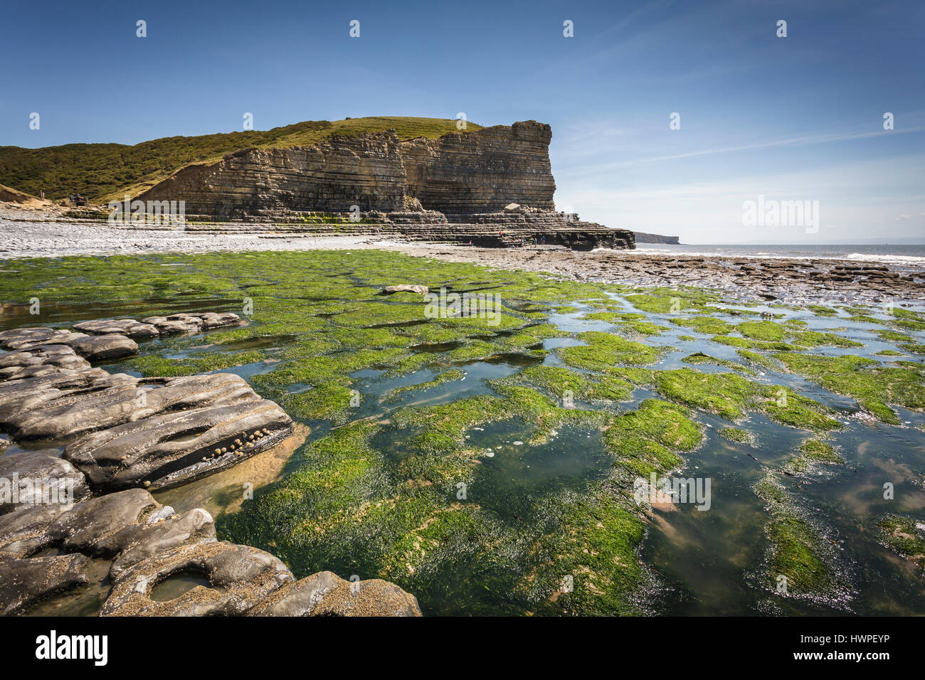 Mcg Nash beach, Marcross sur la côte du Glamorgan South Wales Banque D'Images
