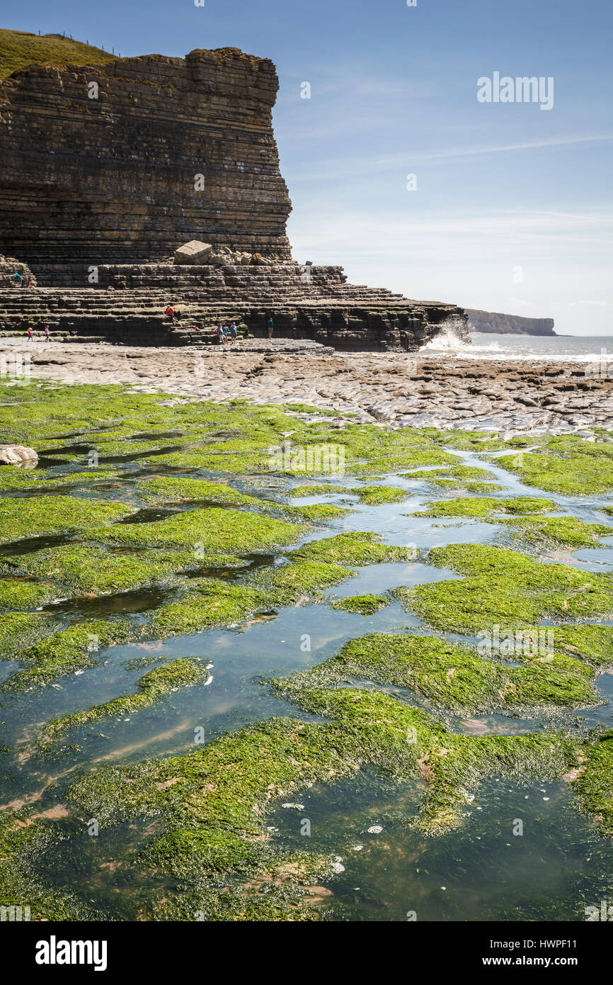 Monk Nash beach, Marcross sur la côte du Glamorgan, Pays de Galles du sud Banque D'Images