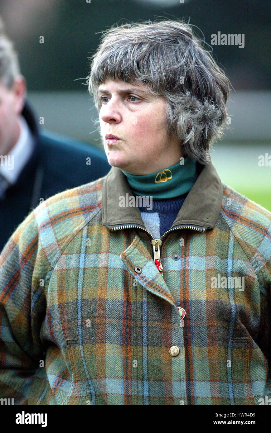 Mme L.C.TAYLOR entraîneur de chevaux de course HIPPODROME DE DONCASTER DONCASTER 12 Janvier 2003 Banque D'Images