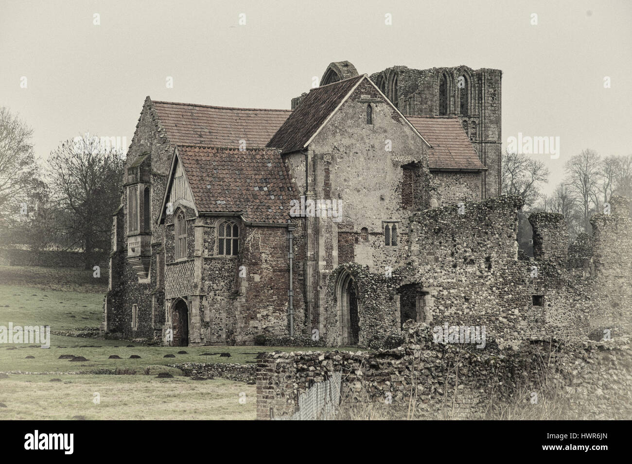 Castle Acre Prieuré Banque D'Images