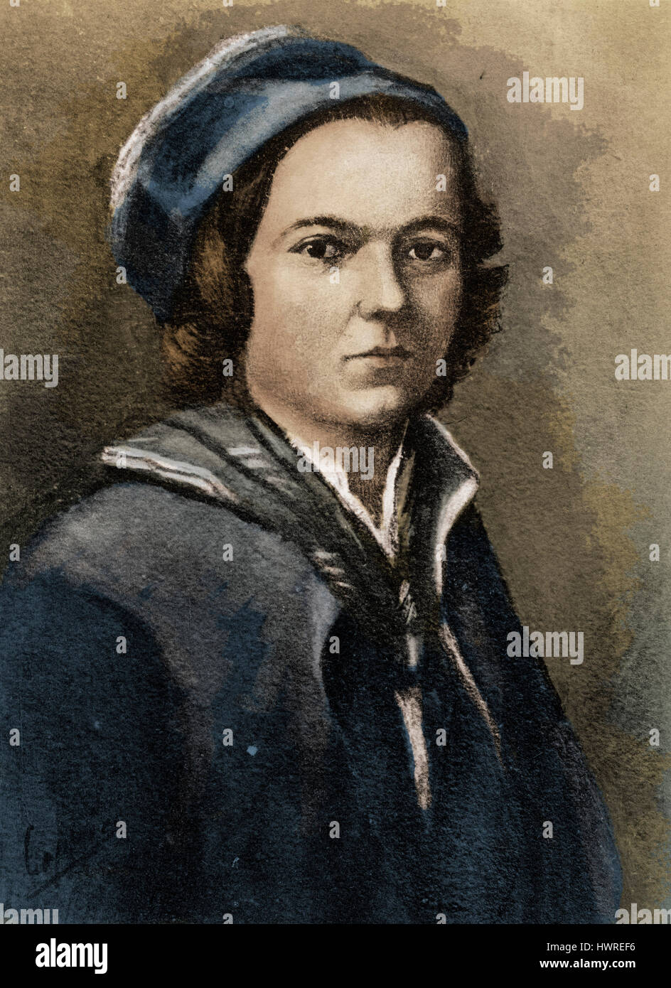 Portrait de Jean-Jacques Rousseau, en tant que jeunes. L'écrivain  franco-suisse, philosophe et compositeur 28 juin 1712 - 2 juillet 1778  Photo Stock - Alamy