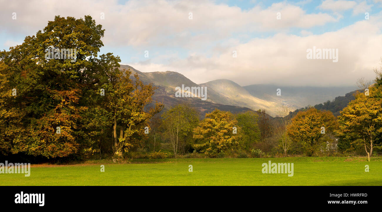 Voir l'automne de Rydal Hills Lake district, United Kingdom Banque D'Images