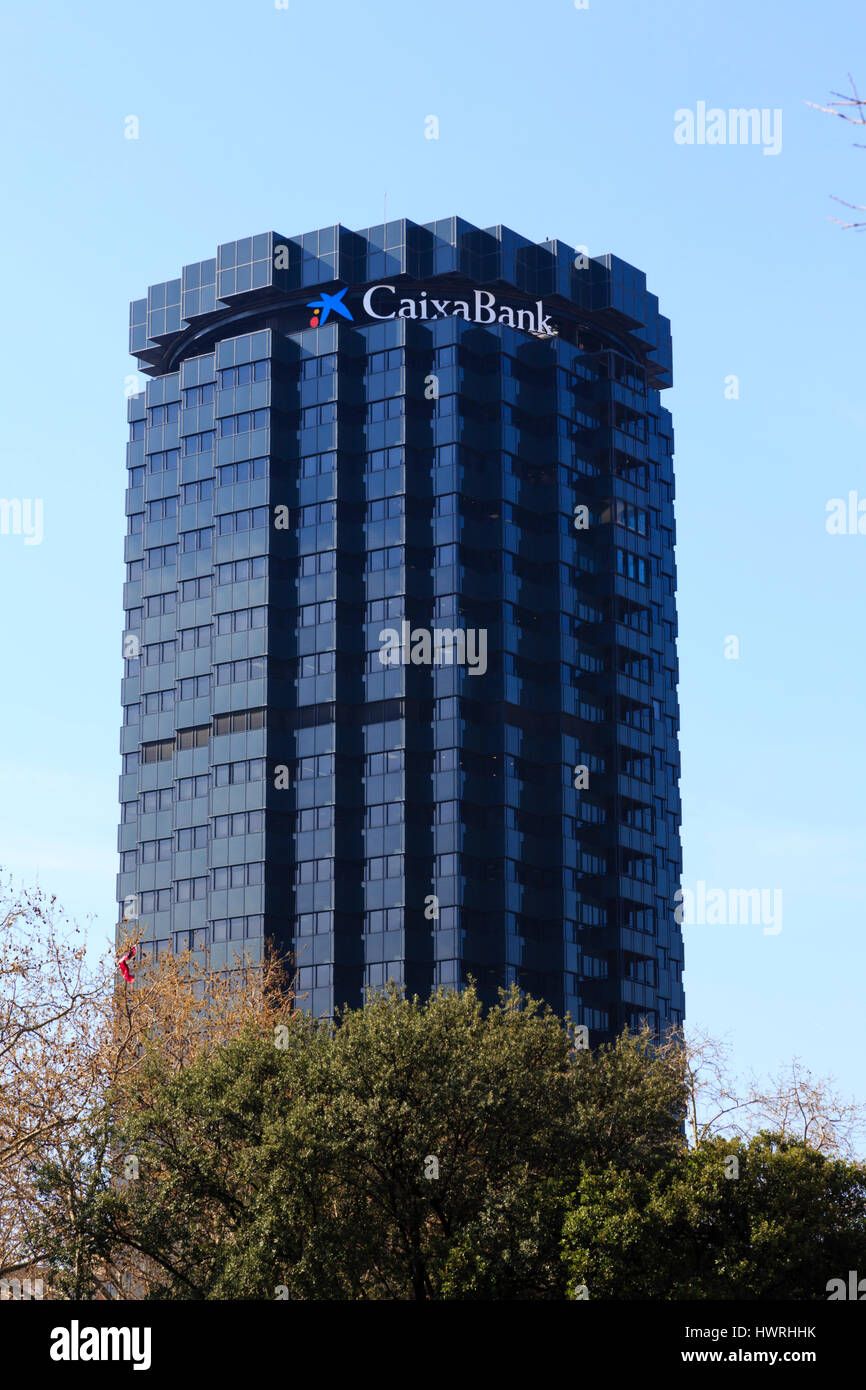 La Caixa, Barcelone headquaerters de la banque Caixa, Espagne Banque D'Images