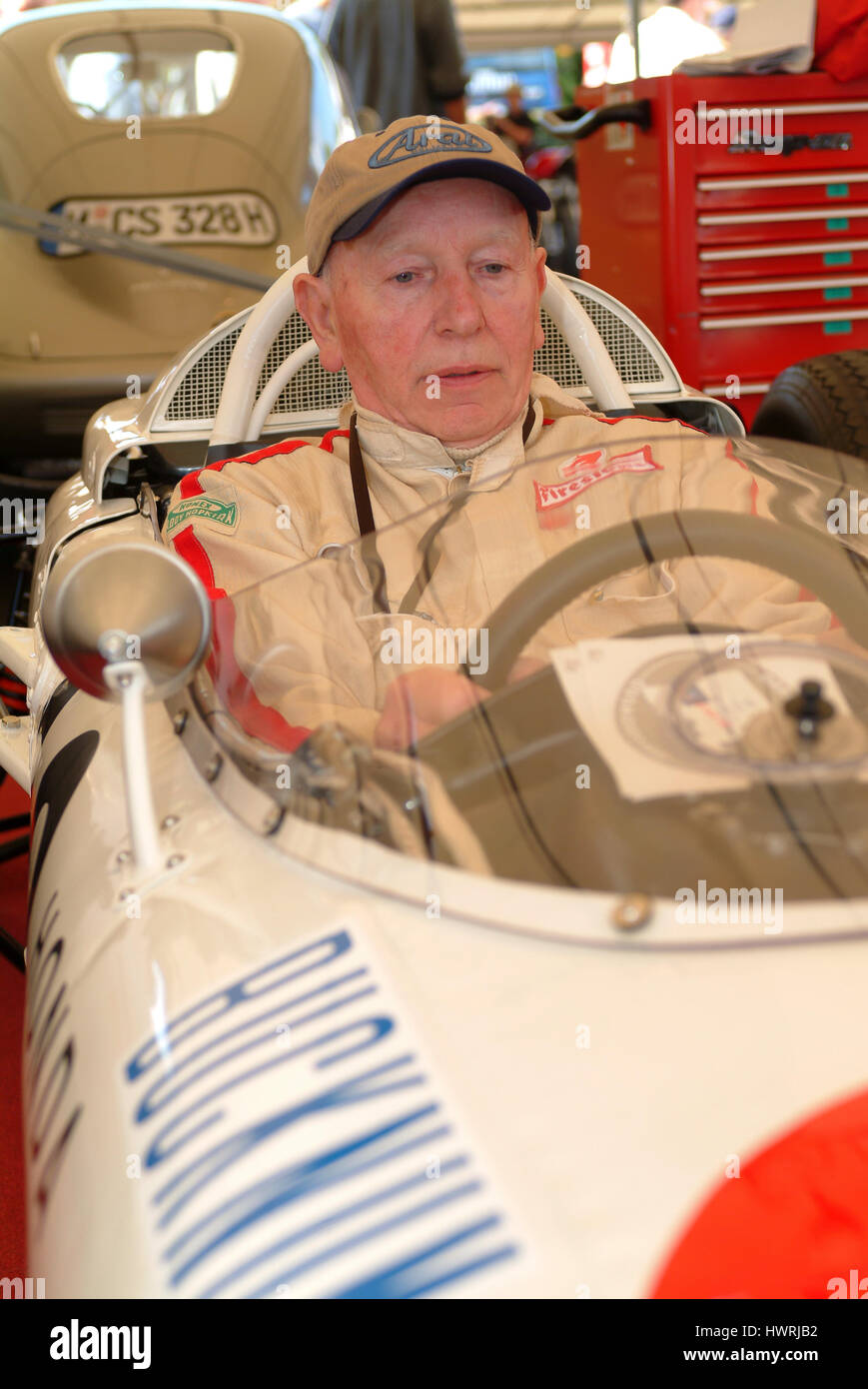 John Surtees, Festival of Speed, Goodwood, UK 2004. Moto Grand Prix et pilote de Formule 1. Février 1934 - 10 mars 2017 Banque D'Images