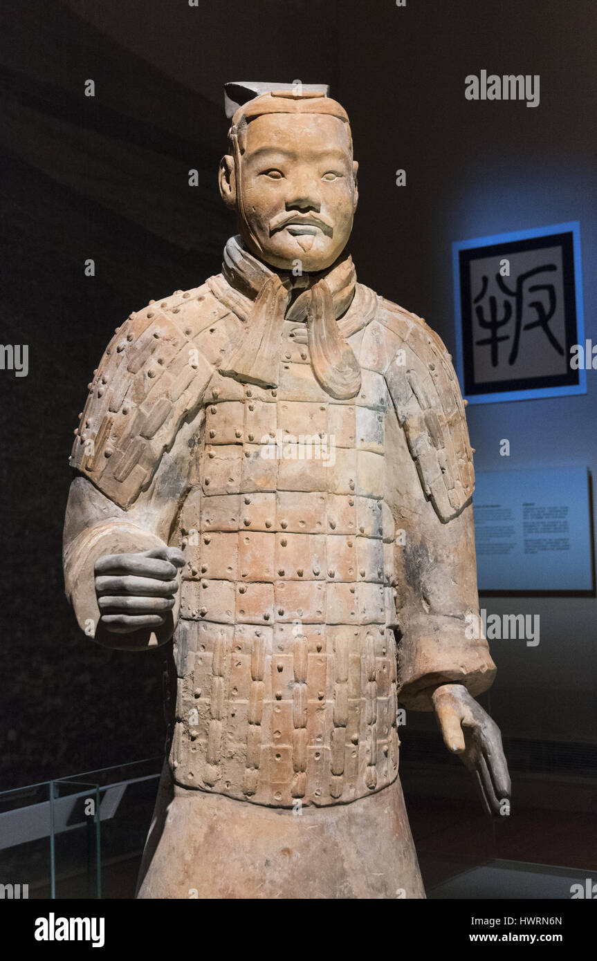 Singapour, les civilisations anciennes, Musée chinois Xian chiffres tombe, Terracotta Warriors Banque D'Images
