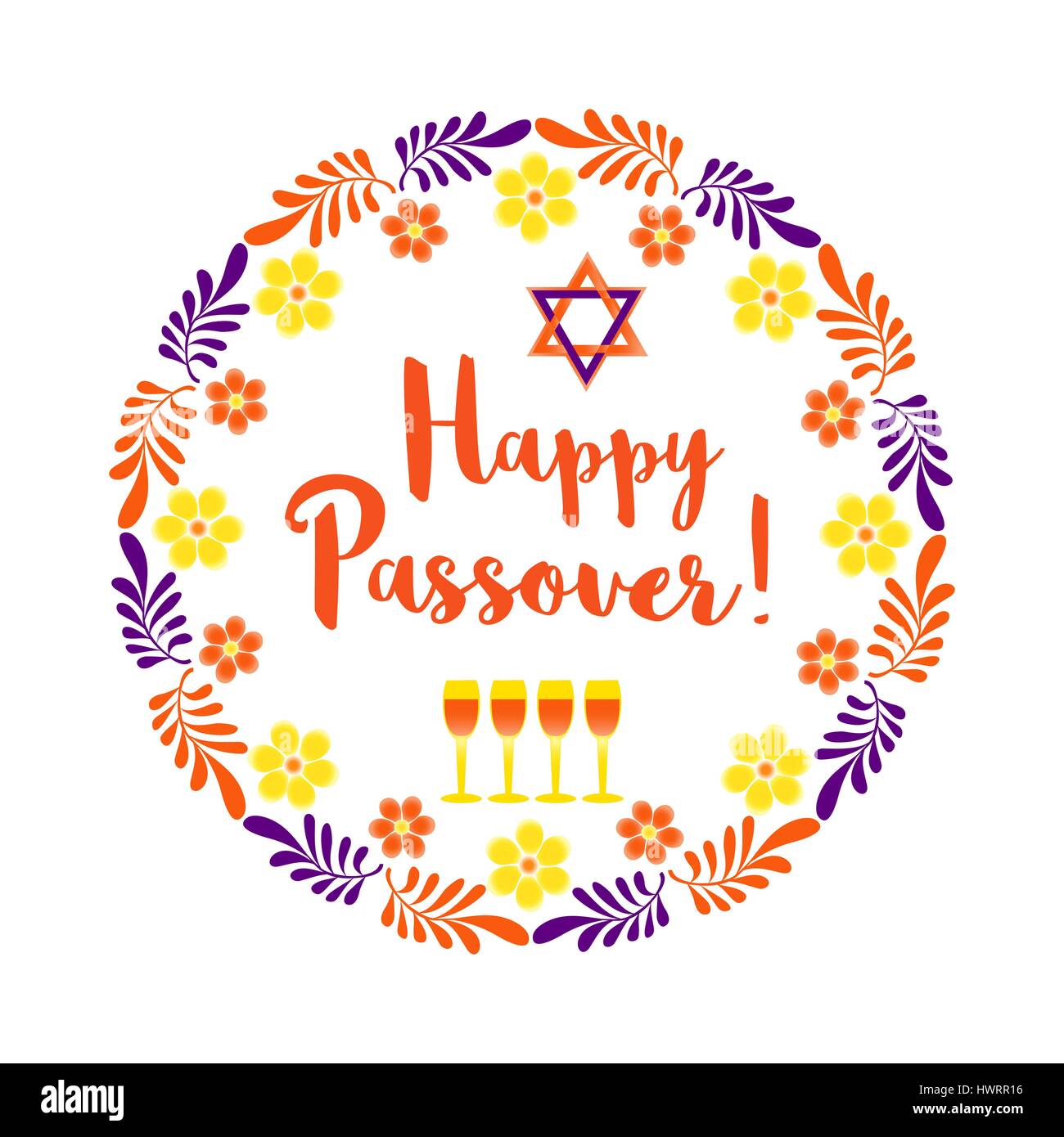 Carte Happy Passover. Illustration de Vecteur